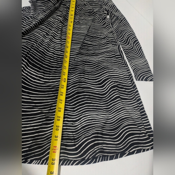 Marimekko Women's Salakka striped jersey dress long sleeve black white Size XXS - Picture 7 of 9